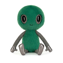 Load image into Gallery viewer, Jellycat Zyllan Alien plush toy with soft green character design and playful expression, Jellycat near me at Island Child Hilton Head Island