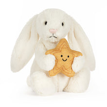Load image into Gallery viewer, Jellycat Bashful Cream Bunny plush holding star