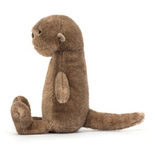 Load image into Gallery viewer, Stuffed animal toy resembling a brown otter on a white background