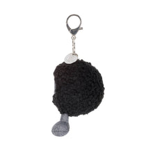 Load image into Gallery viewer, Soft Jellycat Black Hole Bag Charm collectible plush accessory inspired by outer space and astronomy