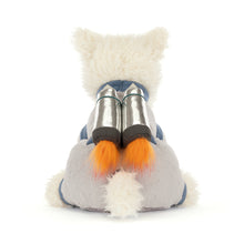 Load image into Gallery viewer, Close-up of Jellycat Munro Scottie Dog Space Outfit plush showing detailed costume and soft fur texture, Jellycat near me Hilton Head Island