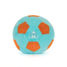 Load image into Gallery viewer, Rear logo detail on Jellycat Amuseables Football plush