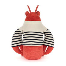 Load image into Gallery viewer, Back view of Jellycat Larry Lobster Sailor plush