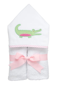 Alligator Everykid Towel, Pink