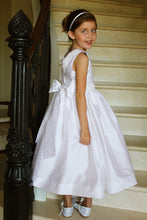 Load image into Gallery viewer, Taffeta Dress with Trim at Waist and Back
