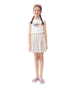 Short Fish Print Skirt