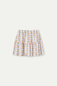 Short Fish Print Skirt