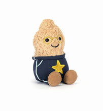 Load image into Gallery viewer, Jellycat Amuseables Peanut plush toy wearing star student outfit
