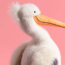 Load image into Gallery viewer, Closeup detail of Jellycat Keli Pelican plush

