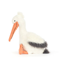 Load image into Gallery viewer, Side profile of Jellycat Keli Pelican plush toy

