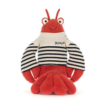 Load image into Gallery viewer, Front portrait of Jellycat Larry Lobster Sailor stuffed animal

