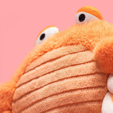 Load image into Gallery viewer, Closeup detail of Jellycat Pinchsnap Crab plush
