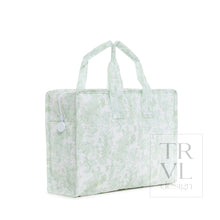 Load image into Gallery viewer, Overnight Tote - Bunny Toile Green *New! Tote Bags
